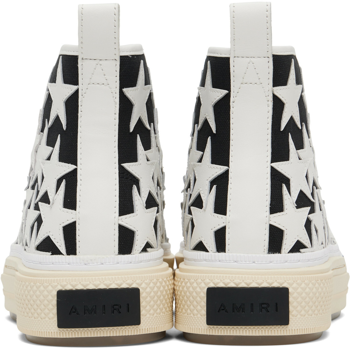 AMIRI Black & White Stars Court Hi Sneakers