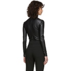 Alexander Wang Black Pleather Turtleneck Bodysuit
