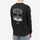 Space Available Men's Long Sleeve Making Space Effect T-Shirt in Black