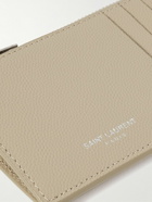SAINT LAURENT - Zip-Around Pebble-Grain Leather Wallet