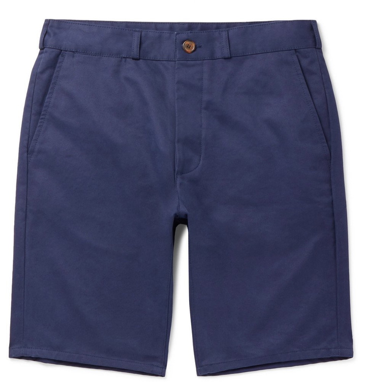 Photo: Maison Kitsuné - Cotton-Twill Chino Shorts - Navy