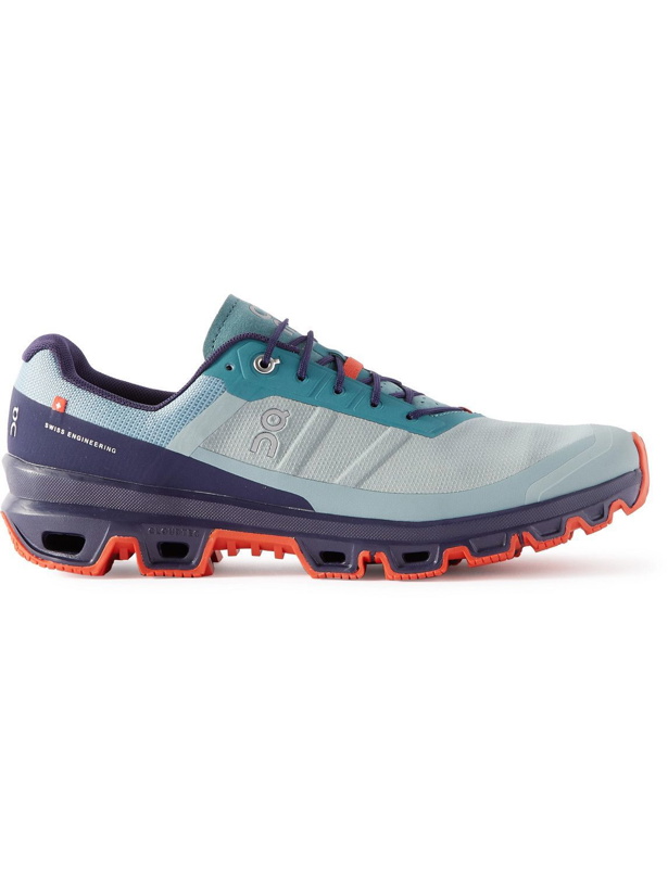 Photo: ON - Cloudventure Rubber-Trimmed Recycled Mesh Running Sneakers - Blue