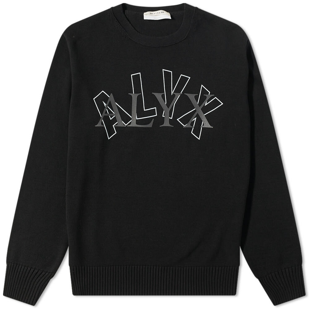 1017 ALYX 9SM Men's Arch Logo Crew Sweat in Black 1017 ALYX 9SM