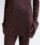 Cala de la Cruz Loreta knitted lamé top