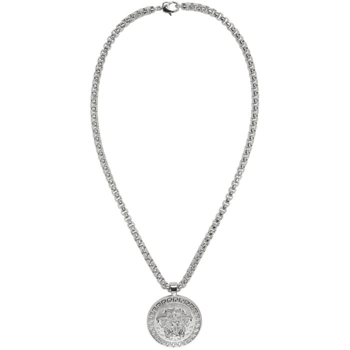 Photo: Versace Silver Large Round Medusa Chain Necklace