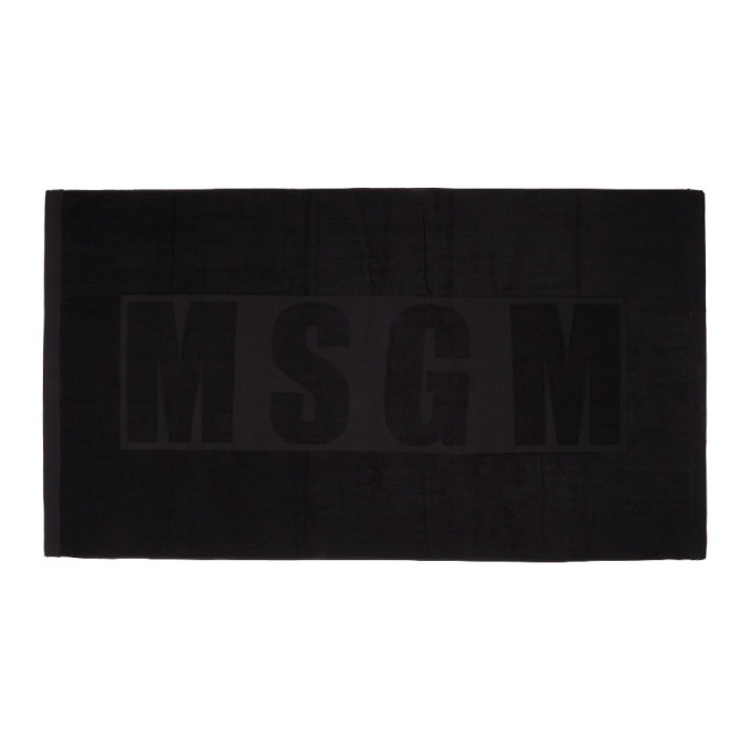 Photo: MSGM Black Logo Towel