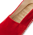 Anderson & Sheppard - Cotton-Velvet Espadrilles - Red