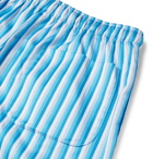DEREK ROSE - Striped Cotton-Poplin Pyjama Trousers - Blue