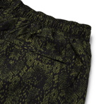 Stüssy - Logo-Embroidered Snake-Print Swim Shorts - Green
