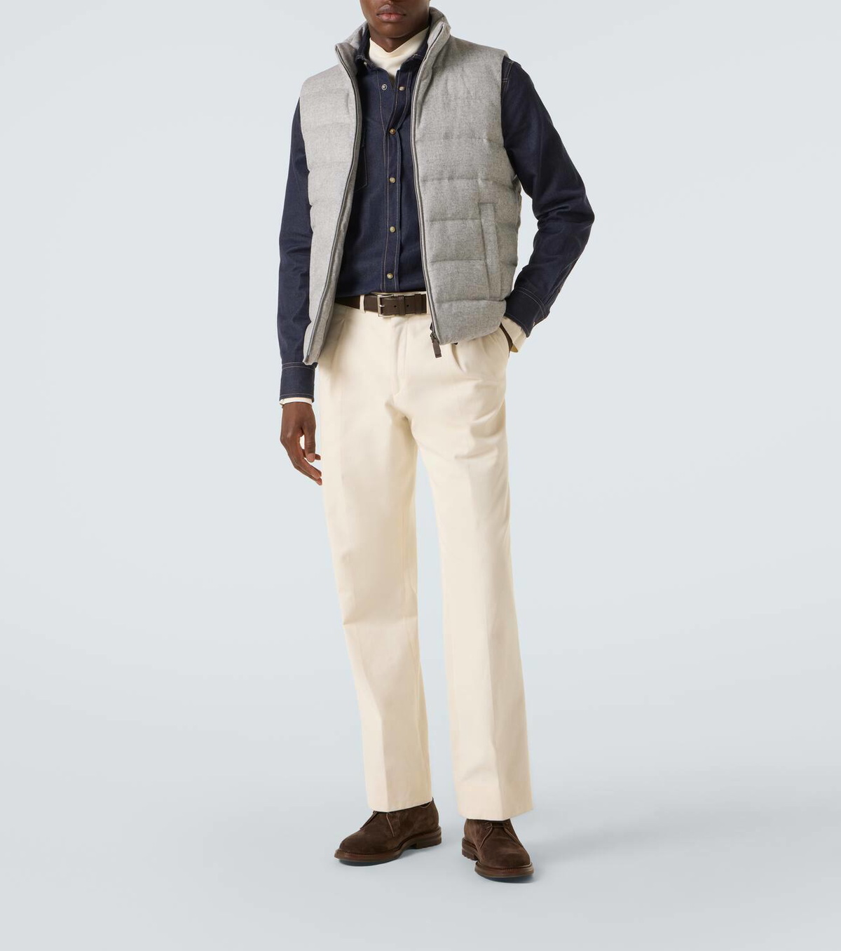 Herno Down-paneled silk and cashmere vest