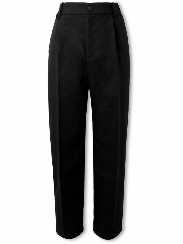 Photo: Jacquemus - Croisière Tapered Pleated Cotton Trousers - Black