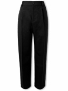 Jacquemus - Croisière Tapered Pleated Cotton Trousers - Black