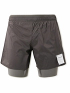 Satisfy - Straight-Leg Logo-Appliqued TechSilk™ and Justice™ CoffeeThermal™ Shorts - Gray