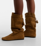 Isabel Marant Welky laser-cut suede mid-calf boots