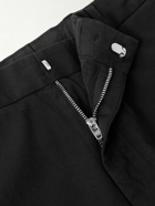 Zegna - Straight-Leg Garmet-Dyed Stretch-Cotton Twill Chinos - Black