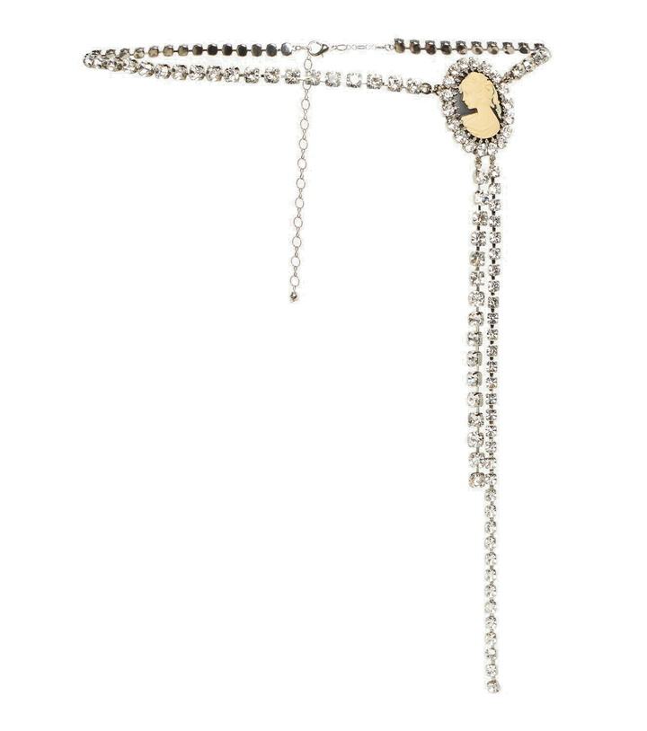 slim fit dress slacks Crystal Accented Rhinestone Pave Embellished Belt Red main image 0