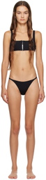 Off-White Black Zip Bikini