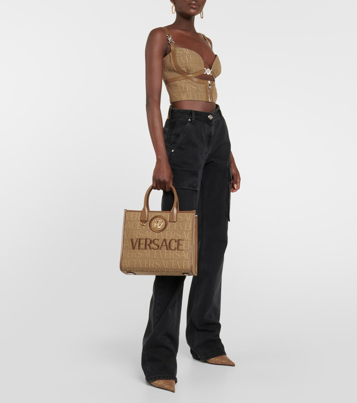 Versace Versace Allover Small tote bag Versace