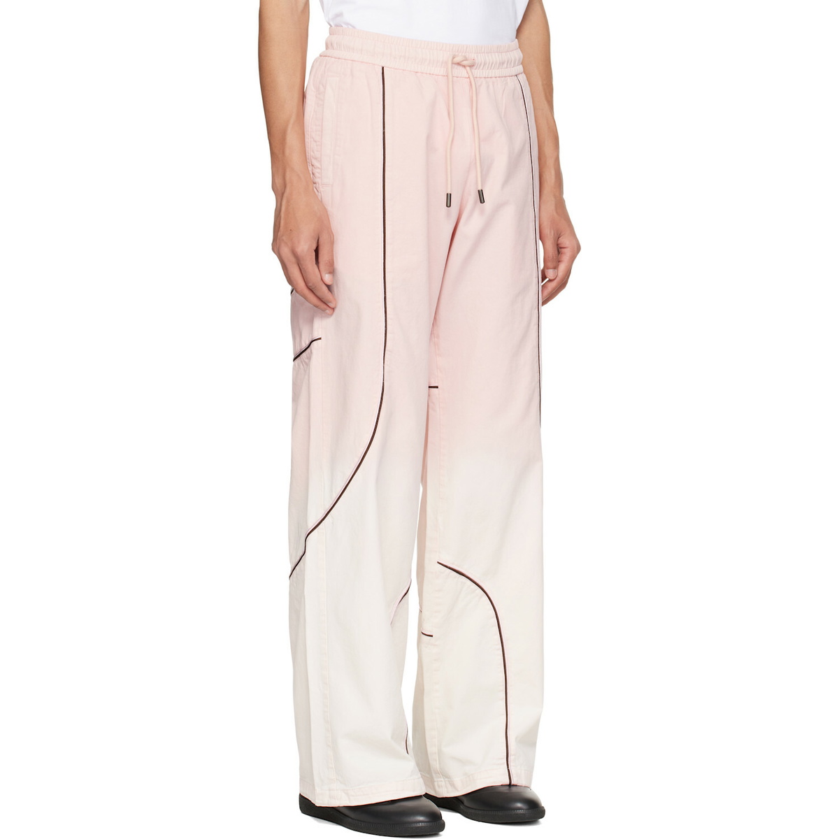 Off-White Pink Garment Dye Slouchy Track Pants