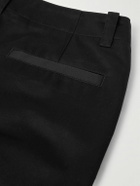 Versace - Straight-Leg Embellished Cotton-Gabardine Trousers - Black