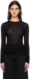 BITE Black Crewneck Long Sleeve T-Shirt
