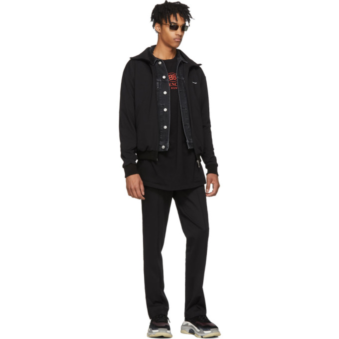 スウェット・トレーナー Balenciaga Black Tracksuit Jacket In Technical Fabric Balenciaga Black tracksuit jacket in technical fabric