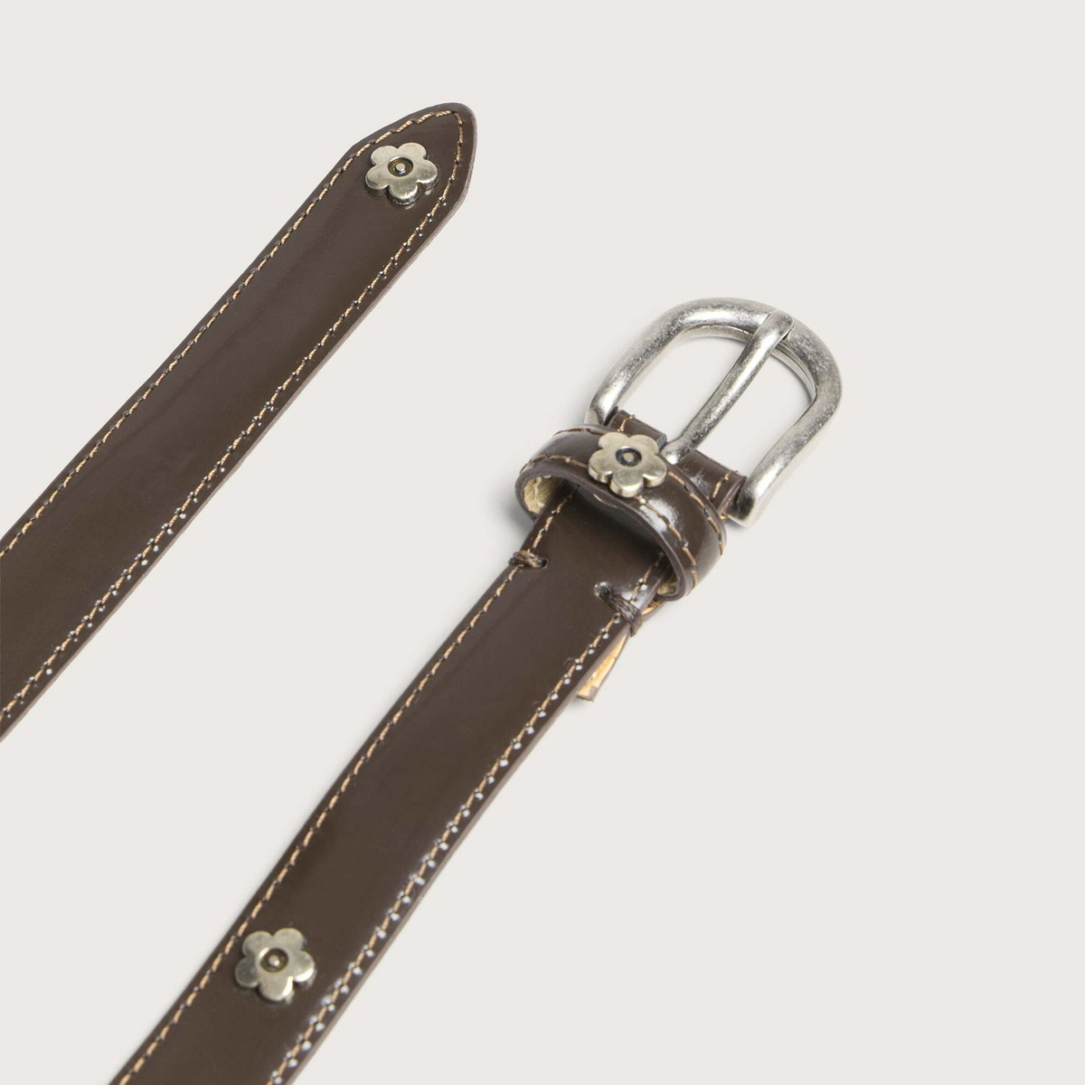 mfpen Men's Rivet Brown Purpose Belt in Rivet Brown Polido