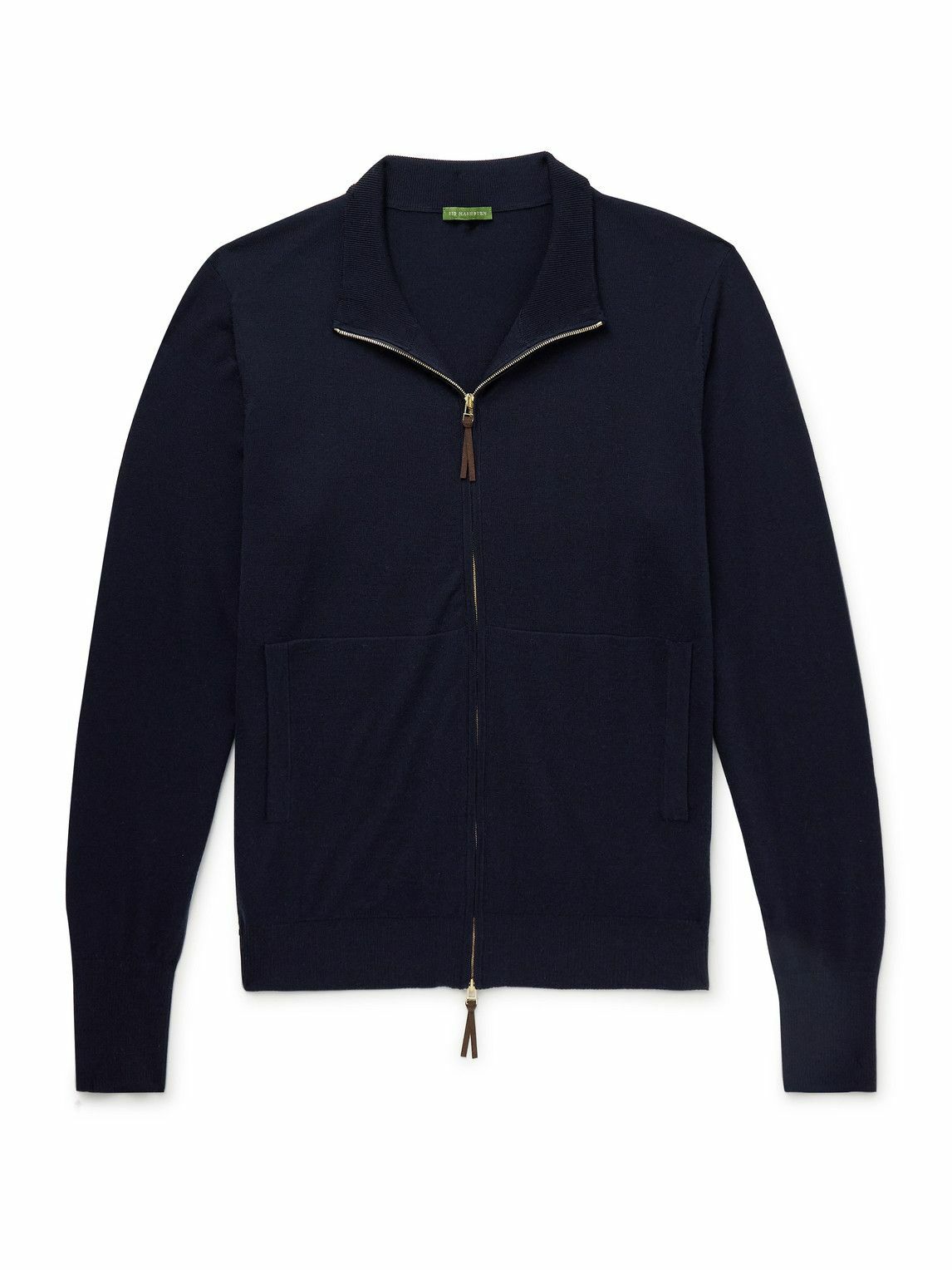 Sid Mashburn - Slim-Fit Escorial Wool Zip-Up Cardigan - Blue