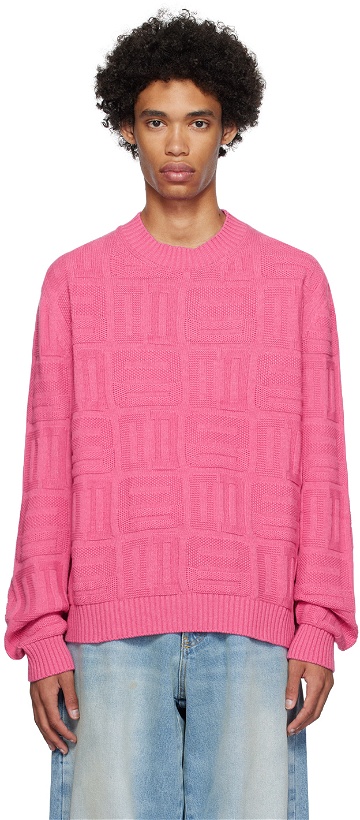 Photo: AMBUSH Pink Monogram Sweater