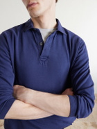 Hartford - Cotton-Fleece Rugby Shirt - Blue