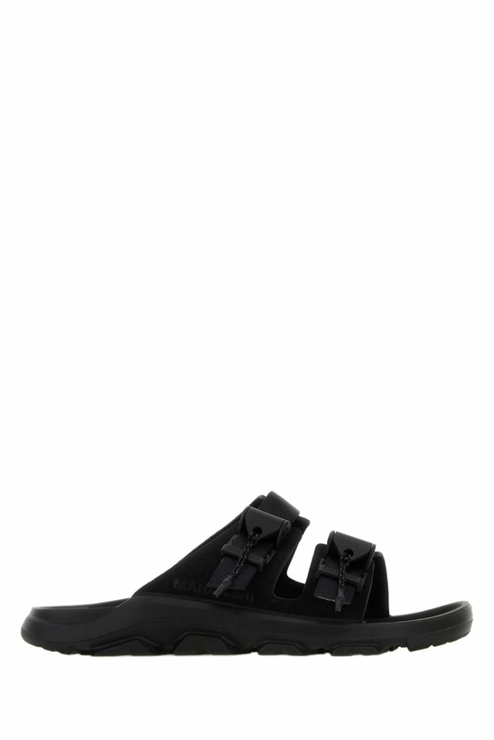 Photo: Black Suede Mogami Terra Tech Birkenstock X Maharishi Slippers