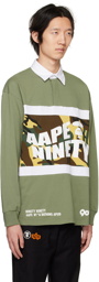 AAPE by A Bathing Ape Green Paneled Polo