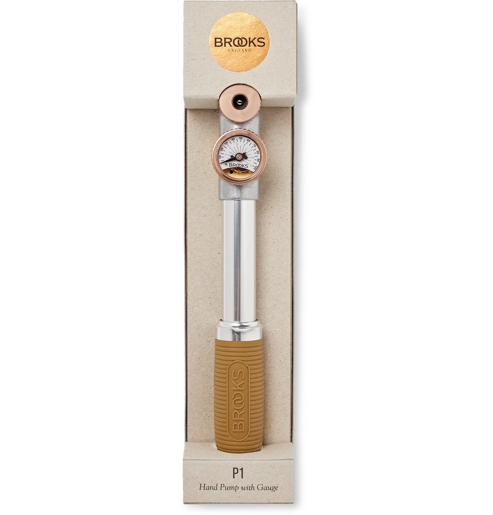 Brooks England - P1 Rubber-Trimmed Metal Hand Pump with Gauge