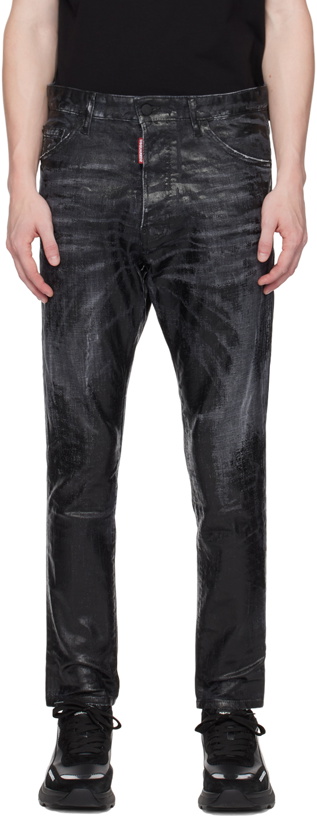 Photo: Dsquared2 Black Shiny Jeans