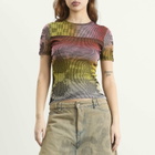 Paolina Russo Women's Illusion Knit Cap Sleeve T-Shirt in Rainbow