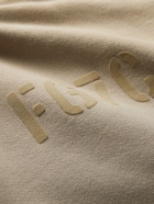 Fear of God - Logo-Flocked Dégradé Cotton-Jersey Half-Zip Hoodie - Gray