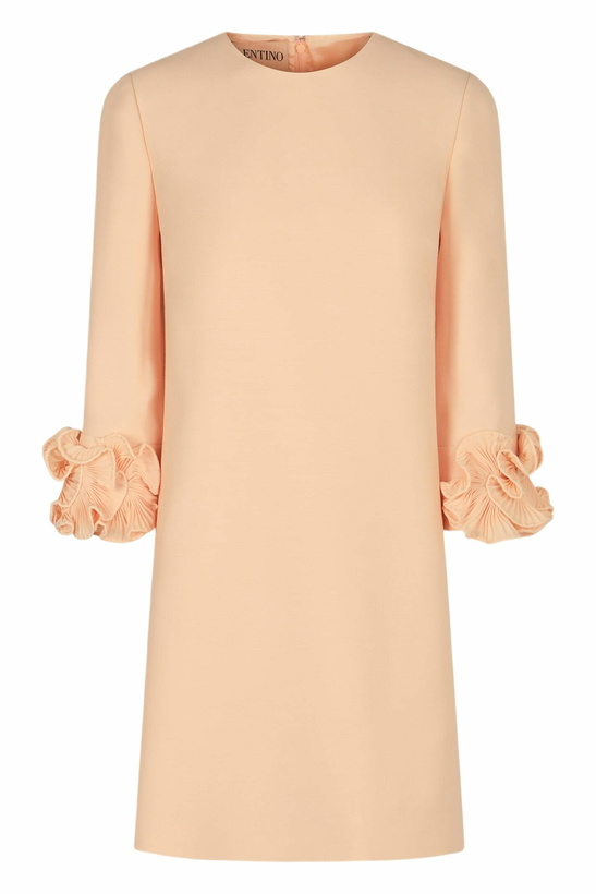green emerald velvet dress Beige Crepe Couture short dress with bows  Daniello.com