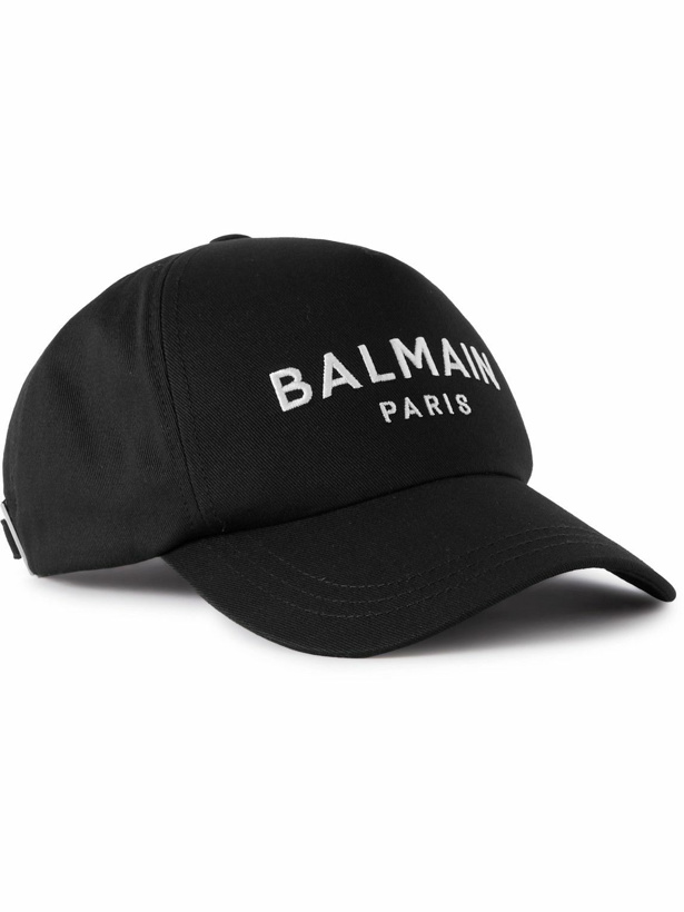 Photo: Balmain - Logo-Embroidered Cotton-Twill Baseball Cap