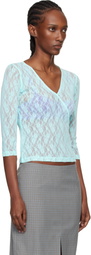 Fruity Booty Blue Lace Moss Wrap T-shirt