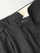 J. Mueser - Waverly Straight-Leg Pleated Wool-Twill Suit Trousers - Gray