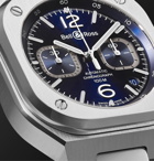 BELL & ROSS - BR 05 Automatic Chronograph 42mm Stainless Steel Watch, Ref. No. BR05C-BU-ST/SST - Blue