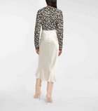 Dorothee Schumacher Sense of Shine silk satin midi skirt