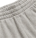 adidas Originals - Wide-Leg Logo-Embroidered Mélange Loopback Cotton-Jersey Shorts - Gray
