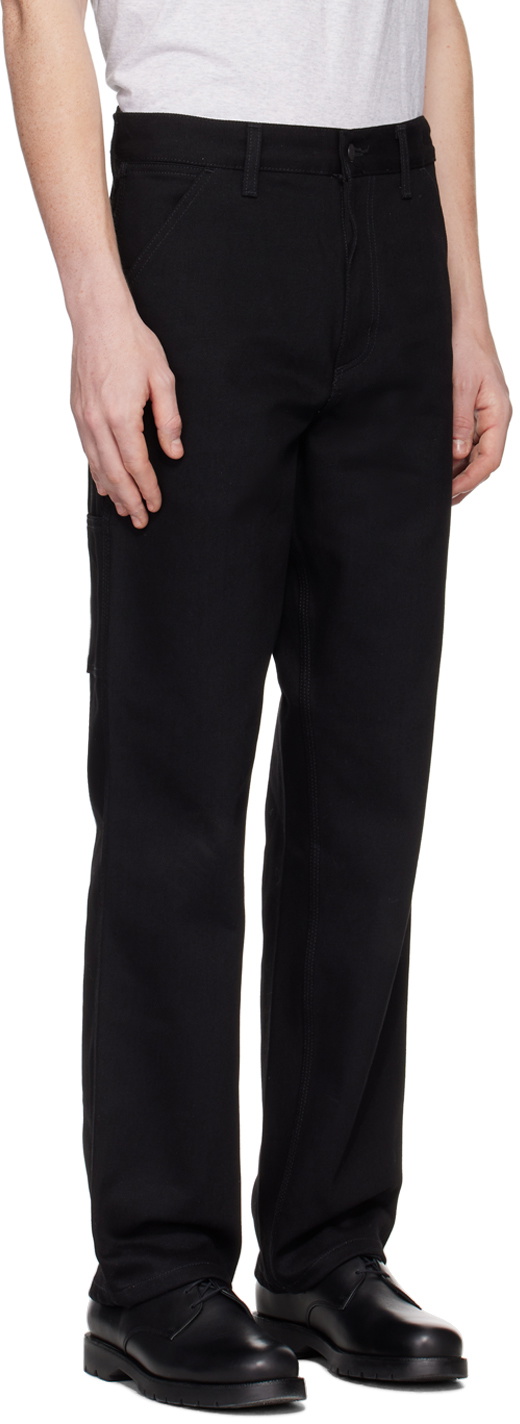 Carhartt Work In Progress Black Single Knee Jeans