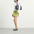Kijun Women's Polka Dot Satin Mini Skirt in Olive Green