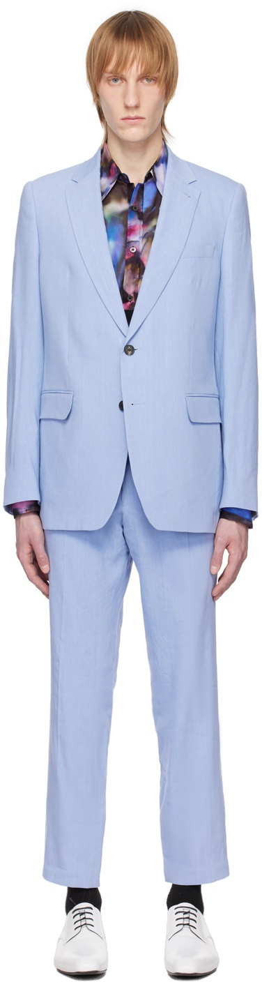 Dries Van Noten Blue Notched Suit Dries Van Noten