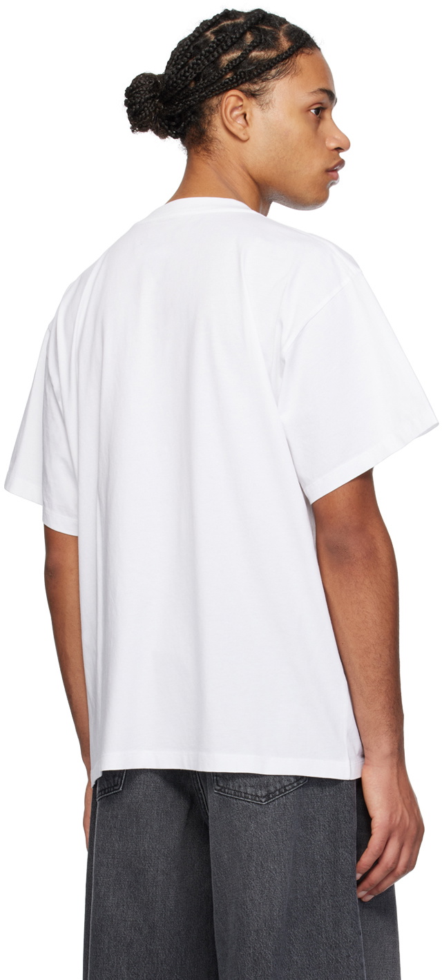 MM6 Maison Margiela White Numeric Signature T-Shirt MM6