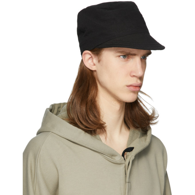 o project ハット jan jan van essche Jan-Jan Van Essche Black O-Project Paneled Denim Bucket Hat
