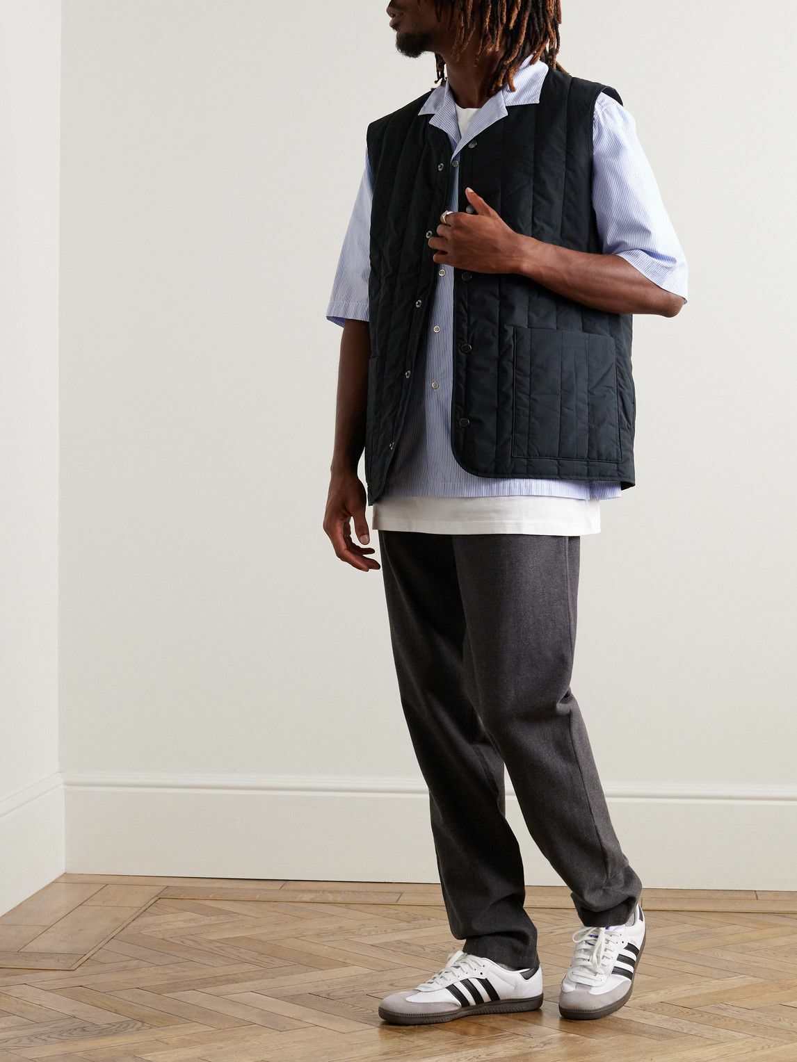 Sunspel - Quilted Cotton Gilet - Black