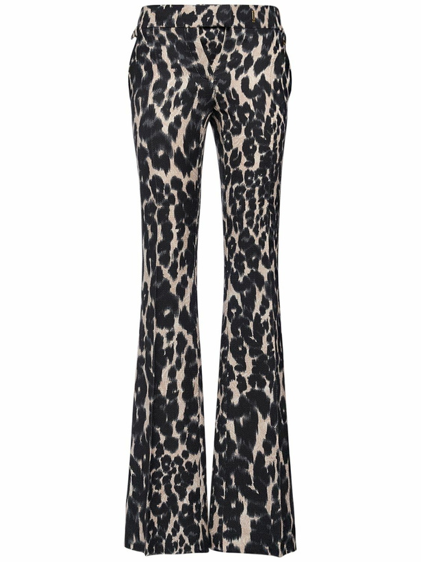 Photo: TOM FORD - Leo Hopsack Printed Flared Pants